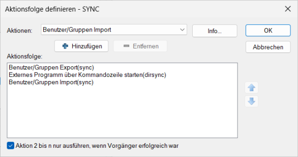 Aktionsfolge definieren