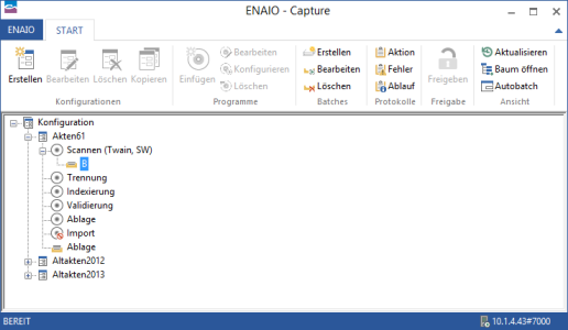 enaio® capture – Screenshot