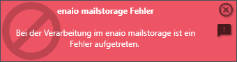 enaio® Outlook Add-In NG (mailstorage-Fehler)