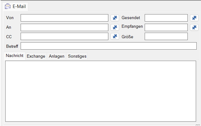 Form – document type 'E-mail'