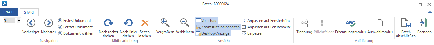 enaio® capture - Screenshot