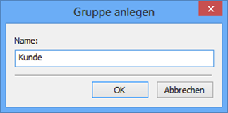 Navigation - Gruppe anlegen