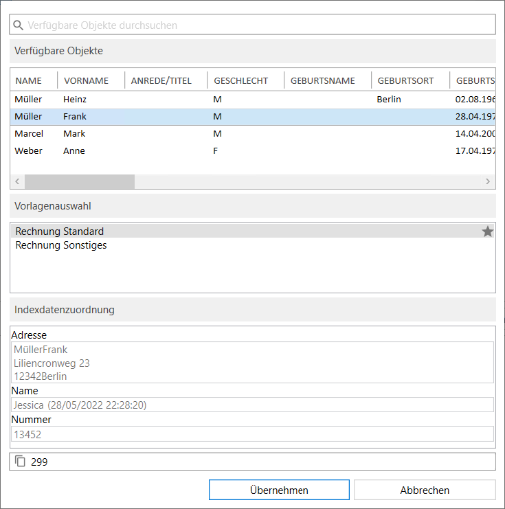 enaio® client - Fieldmapping-AddOn