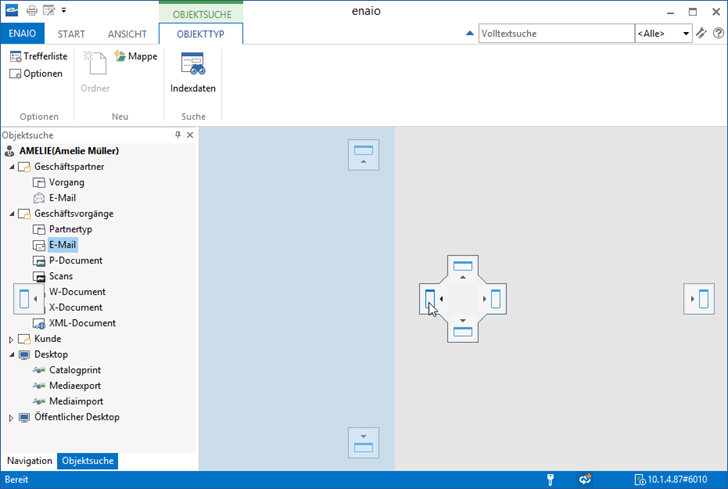 enaio® client – Window positioning