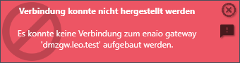 enaio® Outlook Add-In NG (Fehler-Verbindung)
