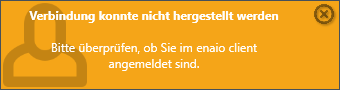 enaio® Outlook Add-In NG (Fehler-Verbindung)