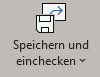 Speichern und einchecken
