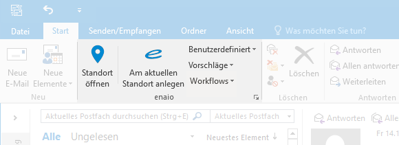 enaio® Outlook Add-In NG (Menueband)