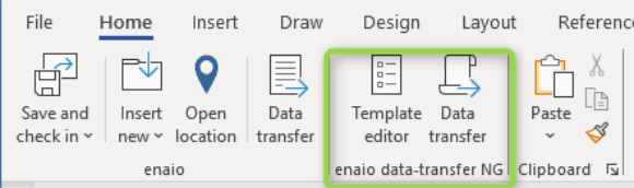 enaio® Office Add-In NG (Office ribbon)