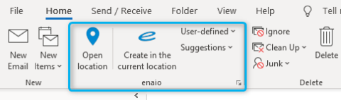 enaio® Outlook Add-In NG (Excel ribbon)