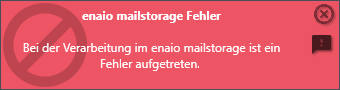 enaio® Outlook Add-In NG (Erreur mailstorage)