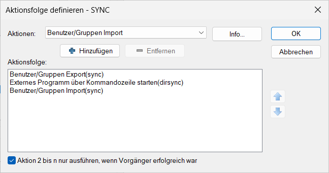 Aktionsfolge definieren