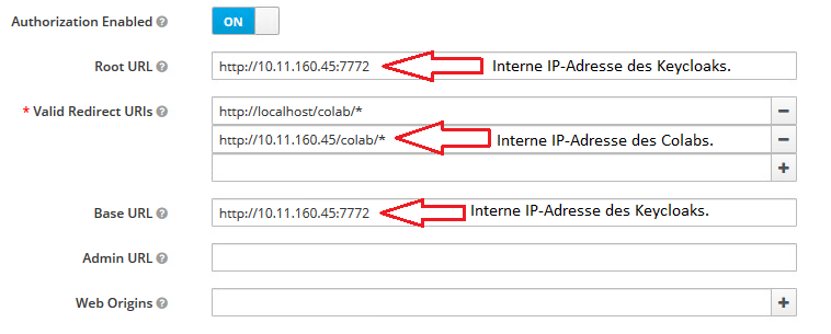 enaio® coLab + Keycloak internal access enaio® coLab + Keycloak internal access