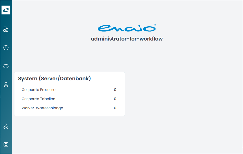 enaio® administrator-for-workflow (web) Dashboard