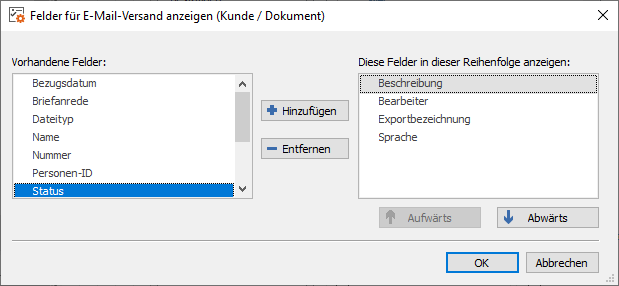 enaio® client - Versand-Konfiguration enaio® client - Versand-Konfiguration