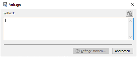 Volltextanfrage in Ordnern/Registern Volltextanfrage in Ordnern/Registern