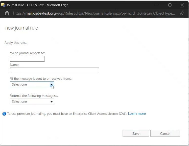journaling rules configuration